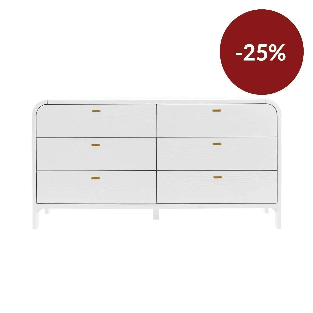 Chisholm 6 Drawer Chest - White