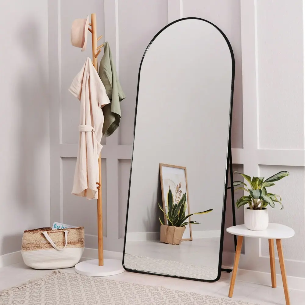 Furb Aluminum Full-Length Mirrors Makeup Mirror Bathroom Home Decor Black