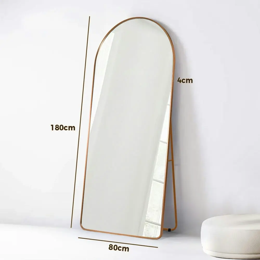 Furb Aluminum Full-Length Mirrors Floor Freestanding Makeup Home Decor Gold