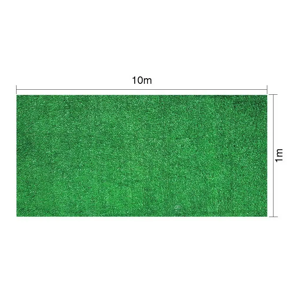 Groverdi Artificial Grass Synthetic Lawns 1mx10m Fake Grass Turf Plastic Plant 20mm Army Green