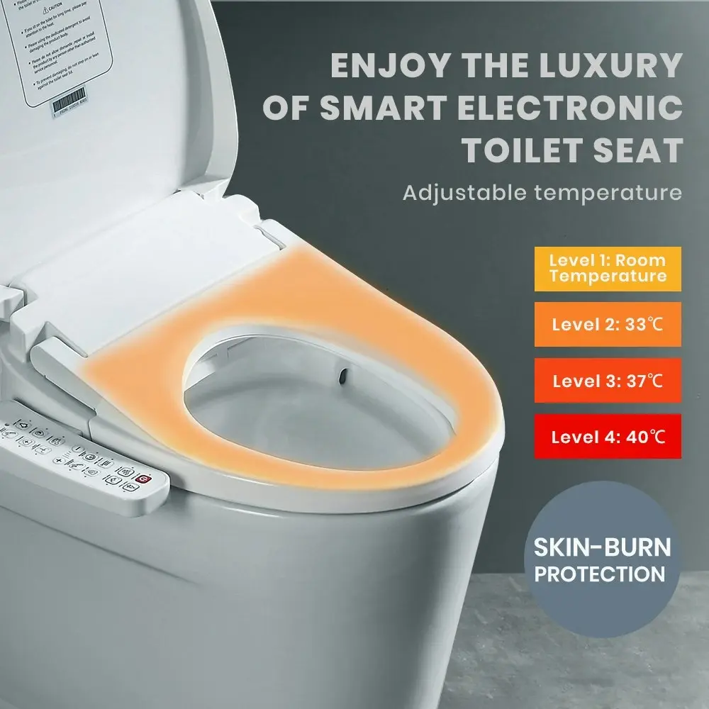 Simplus Smart Electric Bidet Toilet Seat Cover V Shape Electronic Seats Paper Saving Auto Smart Wash