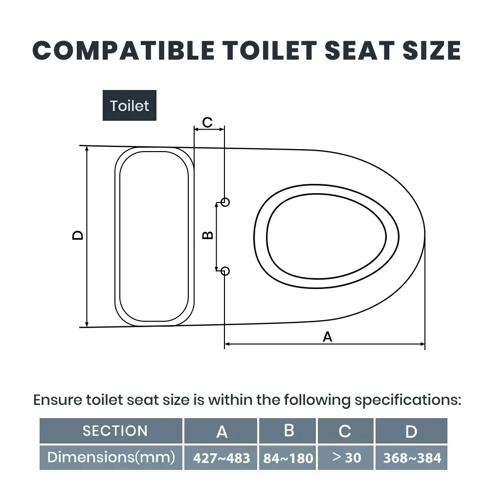 Simplus Smart Electric Bidet Toilet Seat Cover Electronic Seats Paper Saving Auto Wash w Remote