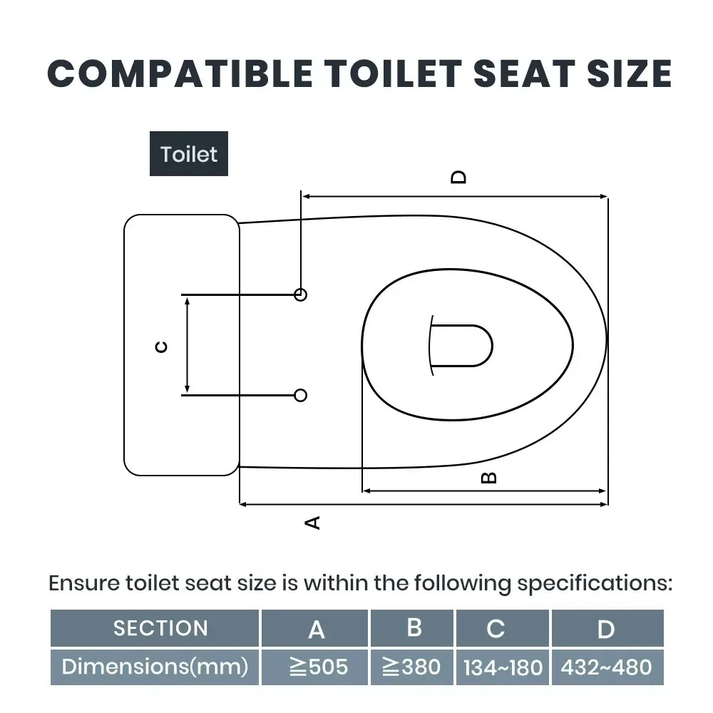 Simplus Smart Electric Bidet Toilet Seat Cover Electronic Seats Paper Saving Auto Wash w Remote