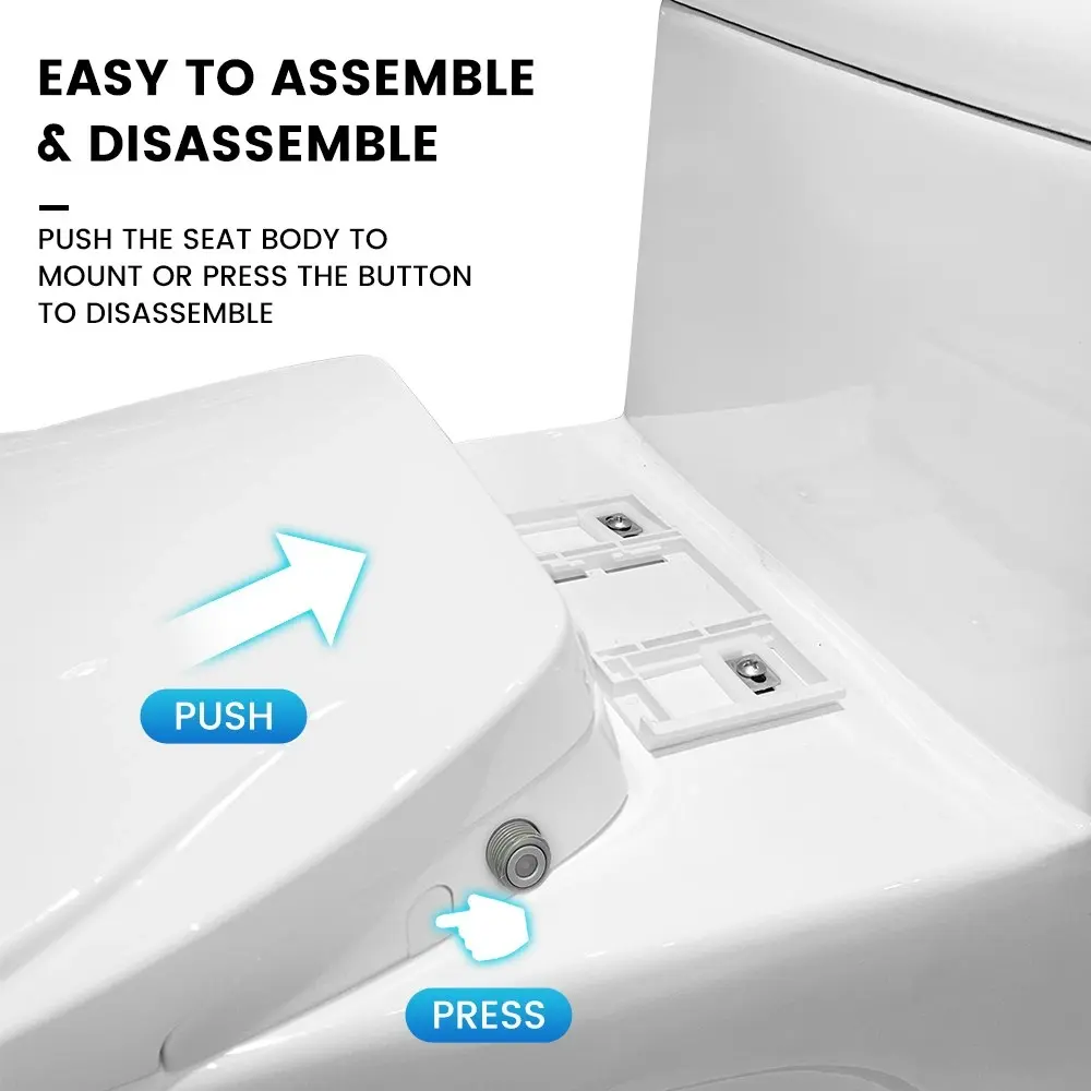 Simplus Smart Electric Bidet Toilet Seat Cover Electronic Seats Paper Saving Auto Wash w Remote