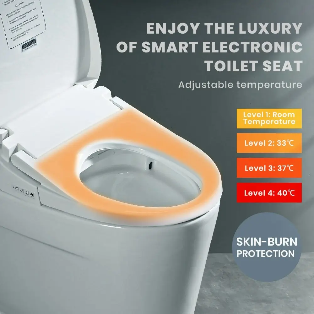 Simplus Smart Electric Bidet Toilet Seat Cover Electronic Seats Paper Saving Auto Wash w Remote