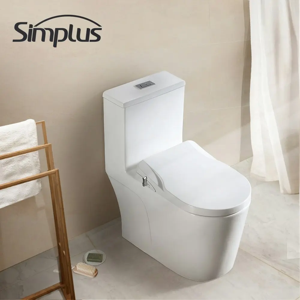 Simplus Smart Electric Bidet Toilet Seat Cover Electronic Seats Paper Saving Auto Wash w Remote