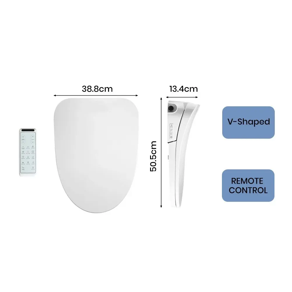 Simplus Smart Electric Bidet Toilet Seat Cover Electronic Seats Paper Saving Auto Wash w Remote