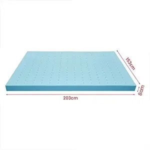 Mona Bedding Memory Foam Mattress Topper 8CM Cool Gel Bed Mat Pad Underlay Q