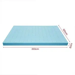 Mona Bedding Memory Foam Mattress Topper 8CM Cool Gel Bed Bamboo Cover Flat K