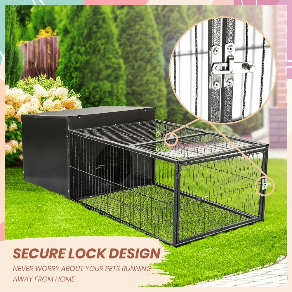 Taily Rabbit Cage Metal Frame Hutch Pet Cages Ferret Playpen Enclosure Carrier