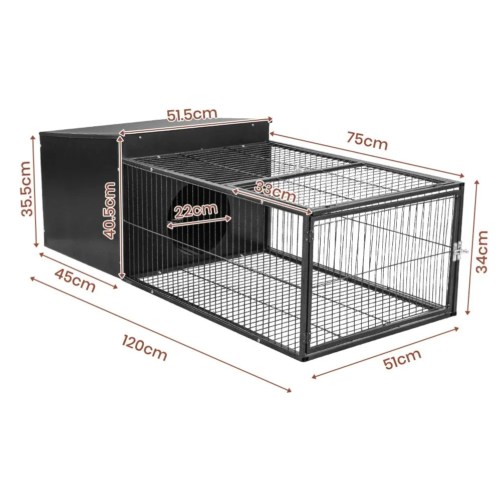 Taily Rabbit Cage Metal Frame Hutch Pet Cages Ferret Playpen Enclosure Carrier