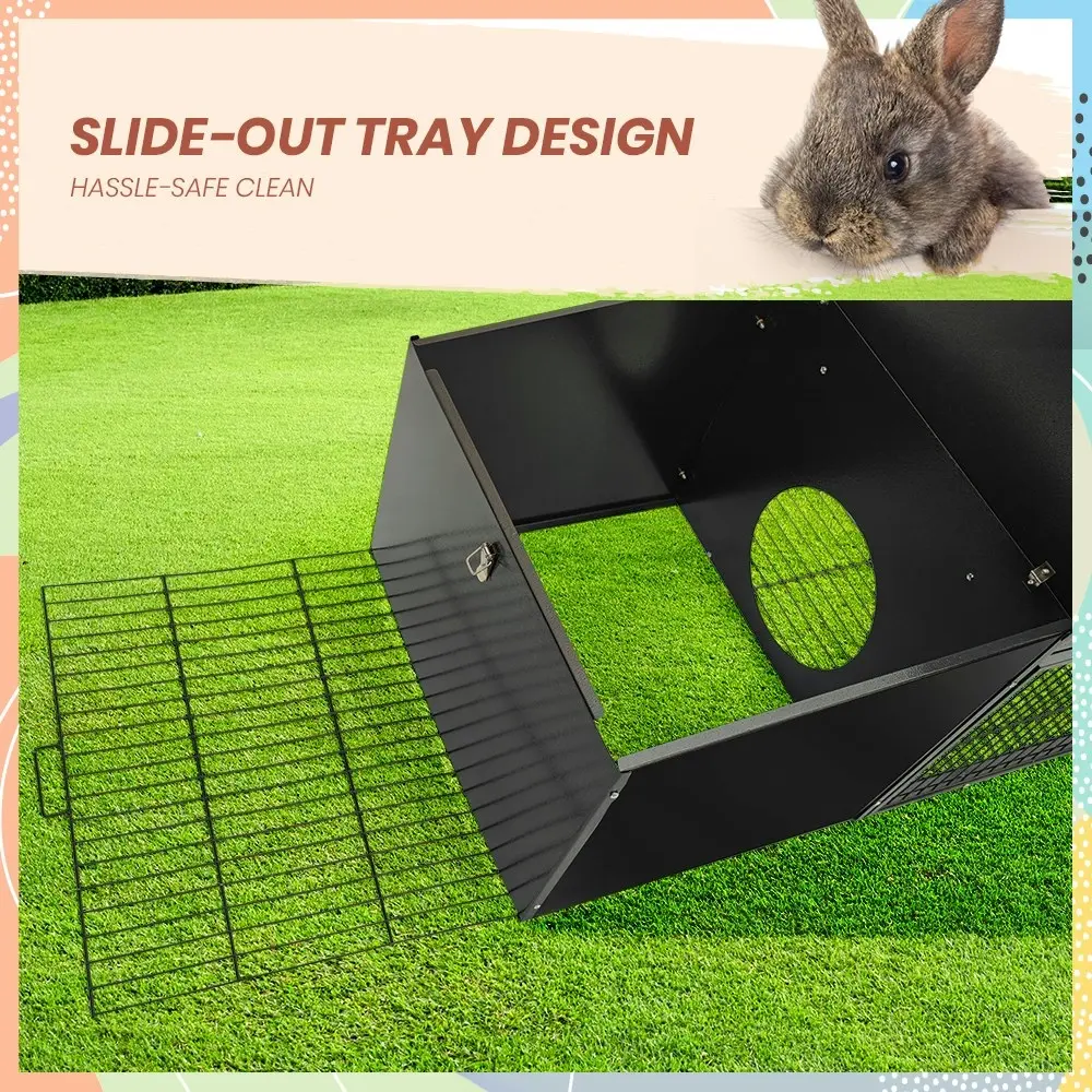 Taily Rabbit Cage Metal Frame Hutch Pet Cages Ferret Playpen Enclosure Carrier