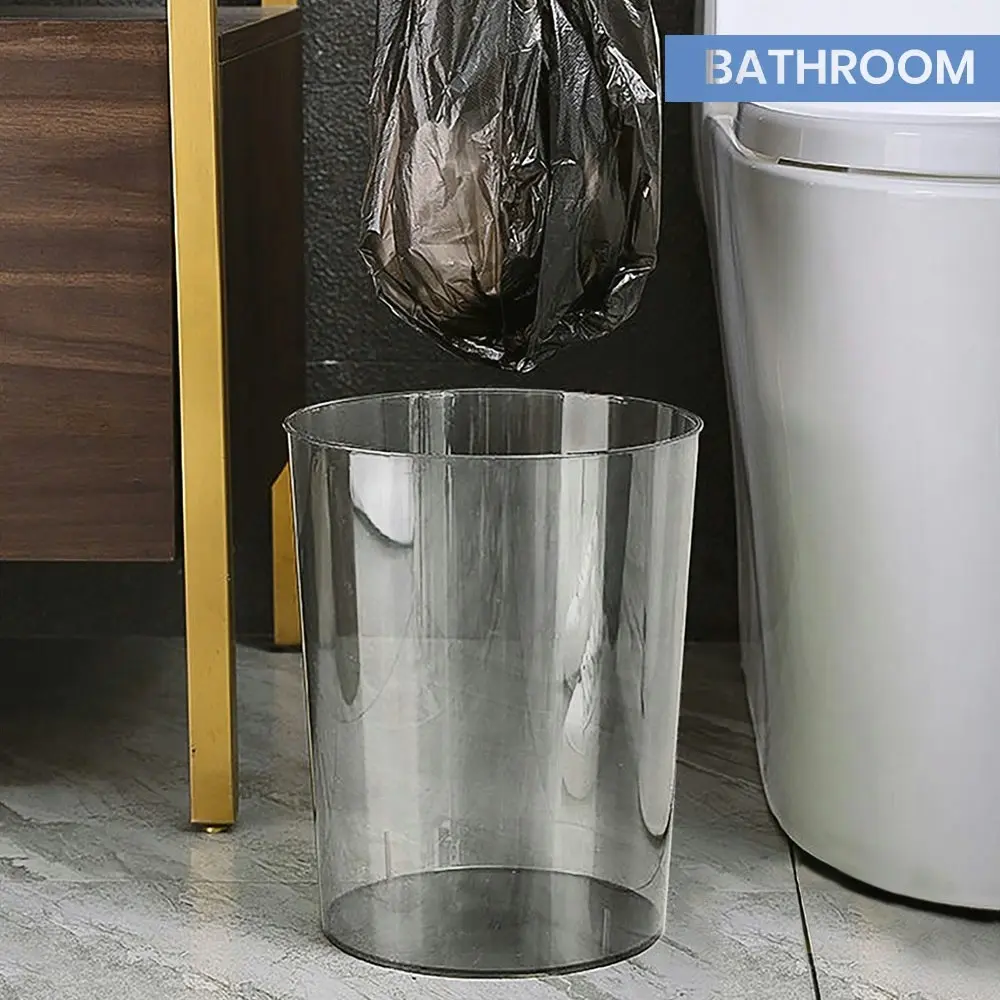 Furb 3PCS Transparent Trash Can Wastebasket Garbage Bin Home Storage Container