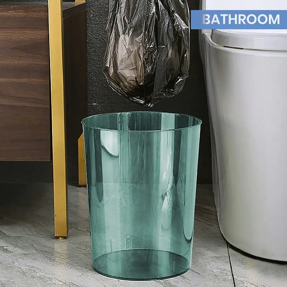 Furb 3PCS Transparent Trash Bin Wastebasket Garbage Can Home Storage Container