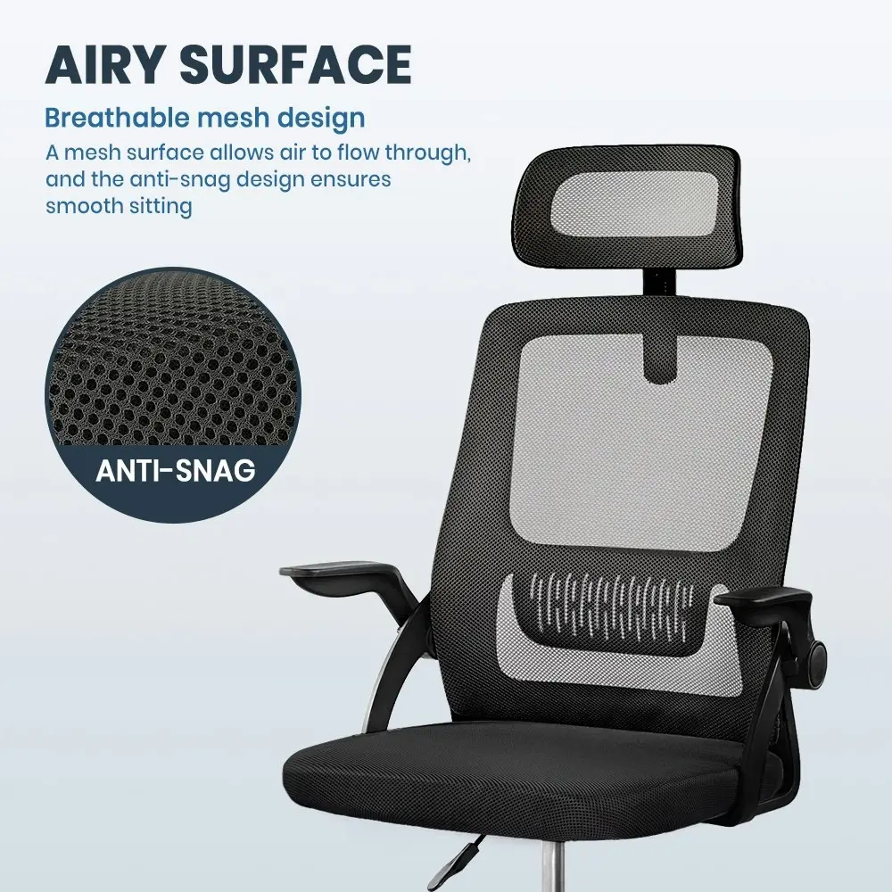 Furb Office Chair Computer Mesh Executive Chairs Study Work Lifting Seating Headrest Black