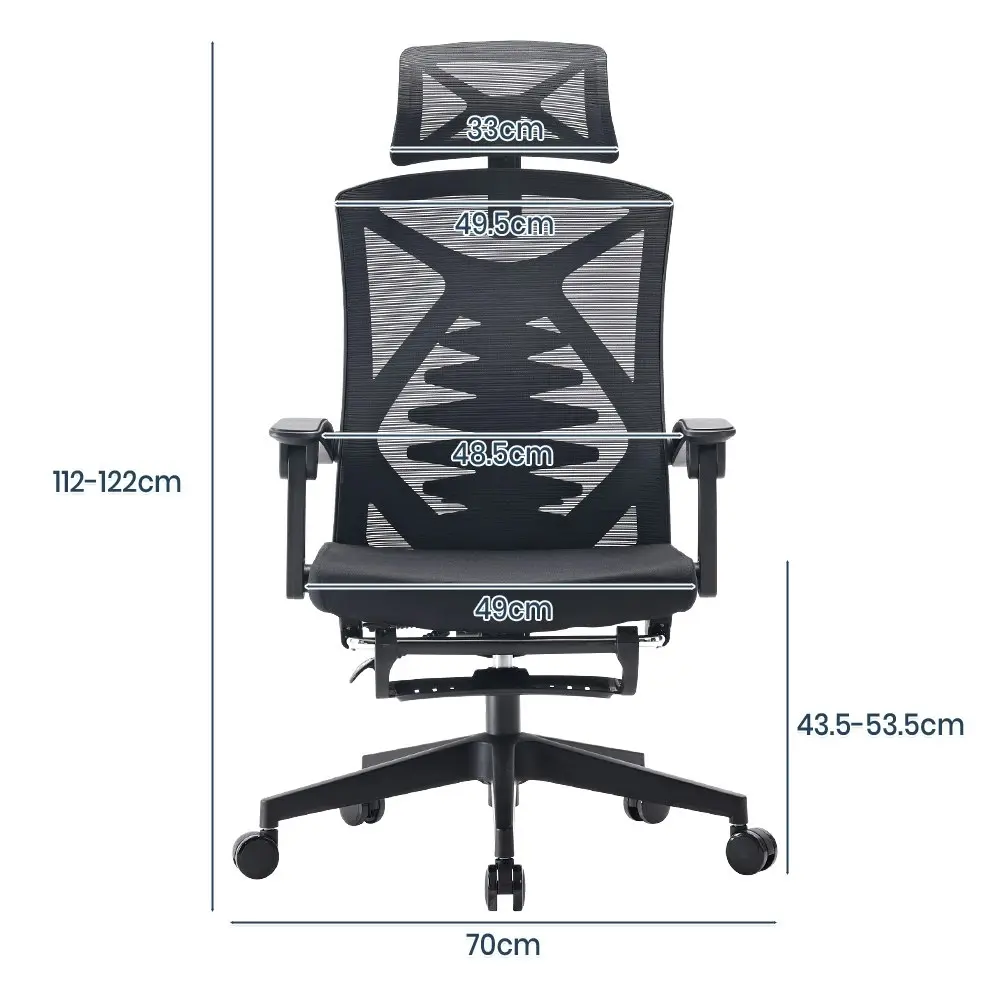 Furb M92 Ergonomic Office Chair Executive Chair Breathable Mesh Black