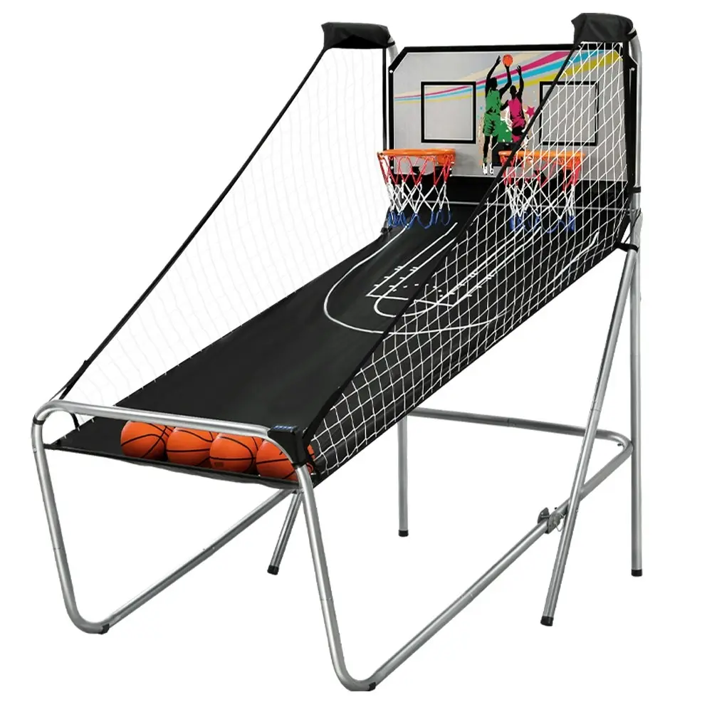 Basketball Arcade Game Electronic Scorer 8 Games Double Shoot Grey