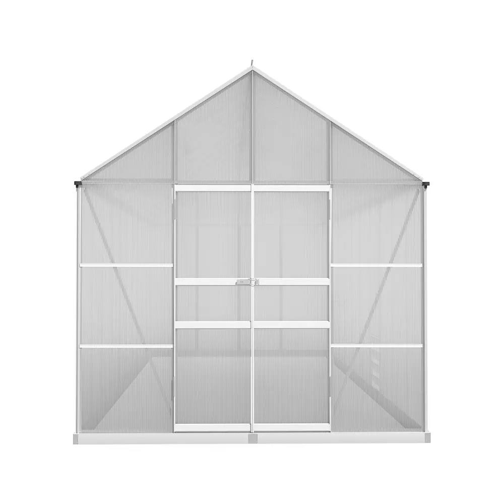 Greenfingers Greenhouse Aluminium Large Polycarbonate Green House Garden Shed 6.3X2.4M