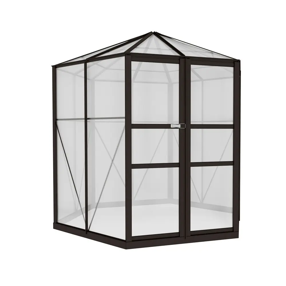 Greenfingers Greenhouse 2.4x2.1x2.32M Aluminium Polycarbonate Green House Garden Shed