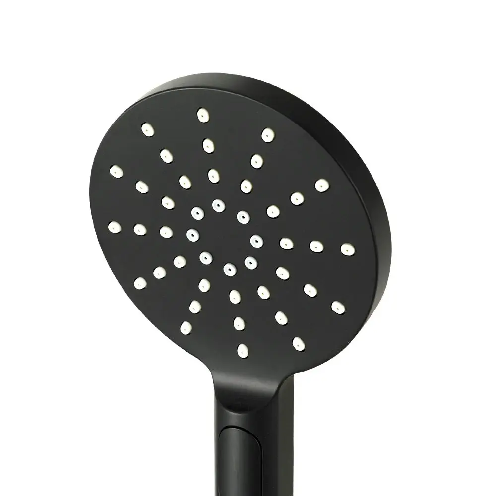 Handheld Shower Head Wall Holder 4.7'' High Pressure Adjustable Height 3 Spray Modes Black