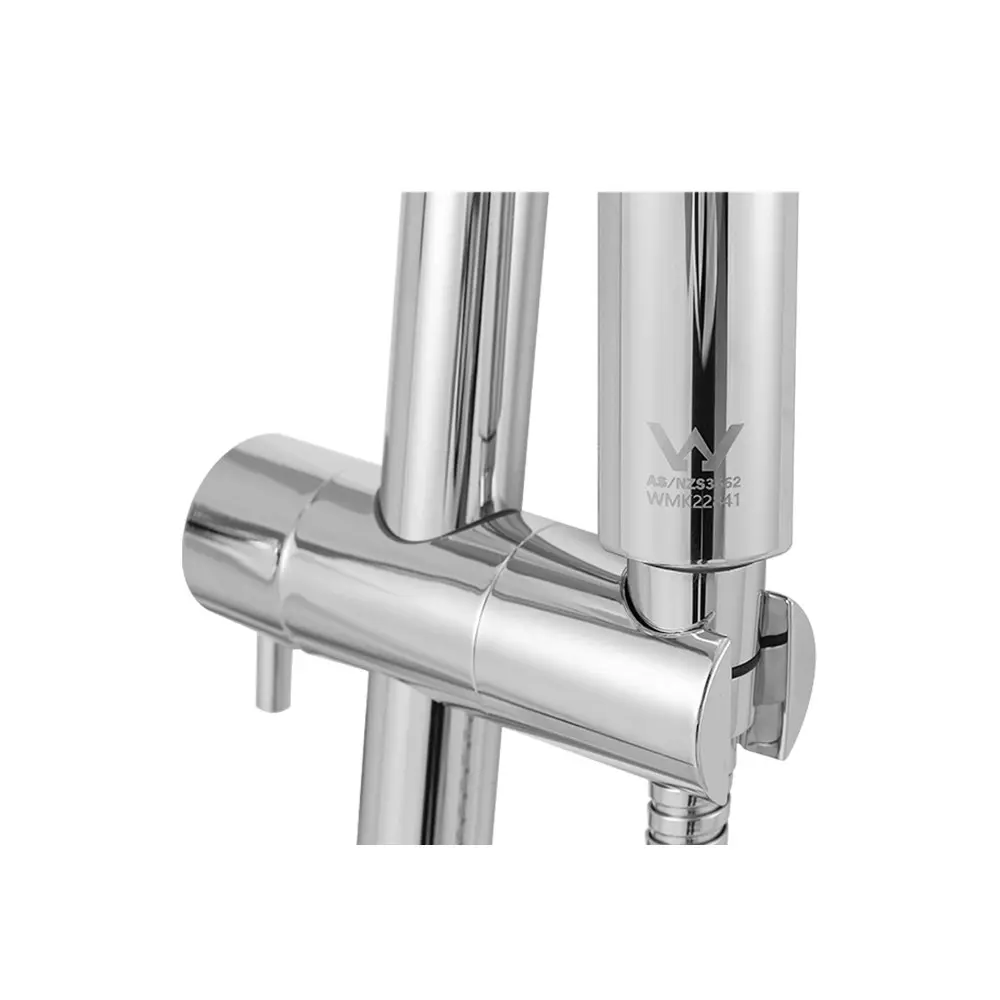 Handheld Shower Head Wall Holder 4.7'' High Pressure Adjustable Height 3 Spray Modes Chrome