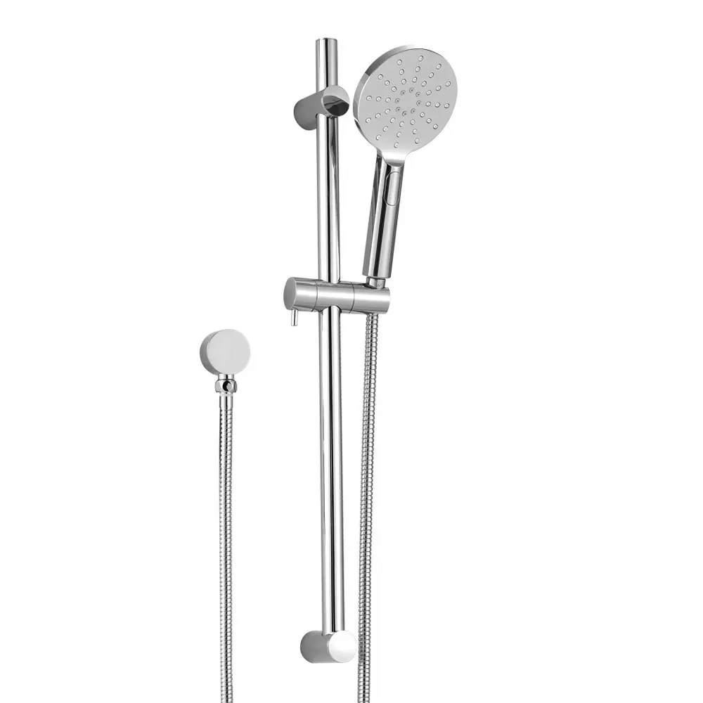 Handheld Shower Head Wall Holder 4.7'' High Pressure Adjustable Height 3 Spray Modes Chrome