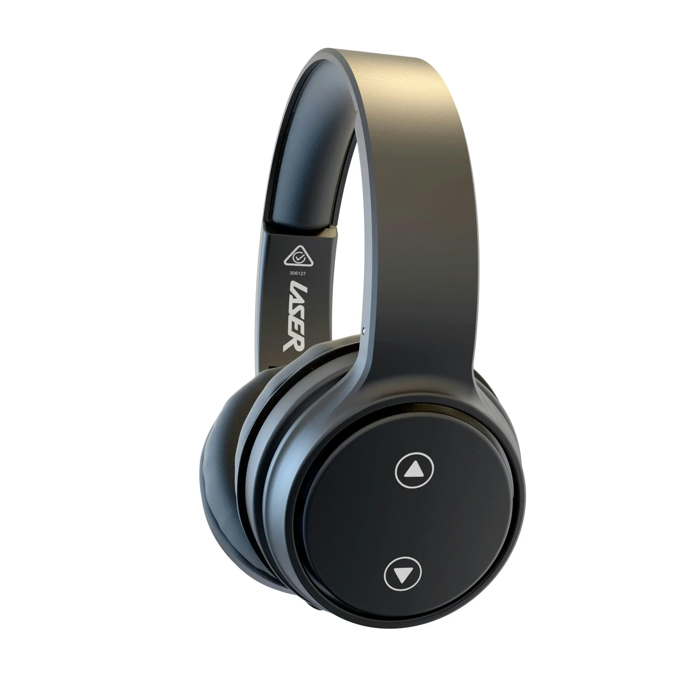 Laser Foldable Bluetooth Headphones - Black, 40MM Drivers