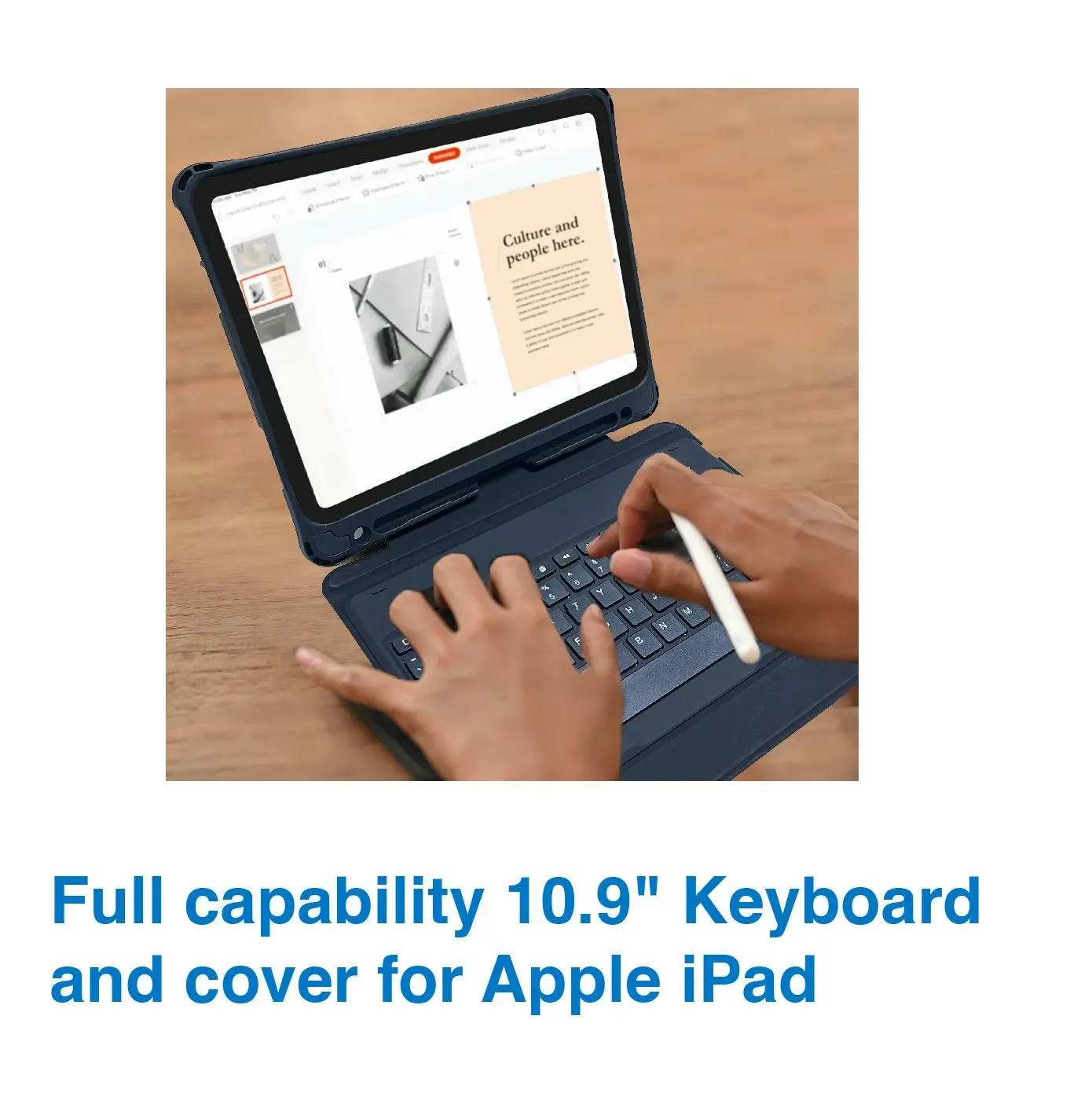 Laser Bluetooth Keyboard Case for iPad 10.9" - Sleek & Protective