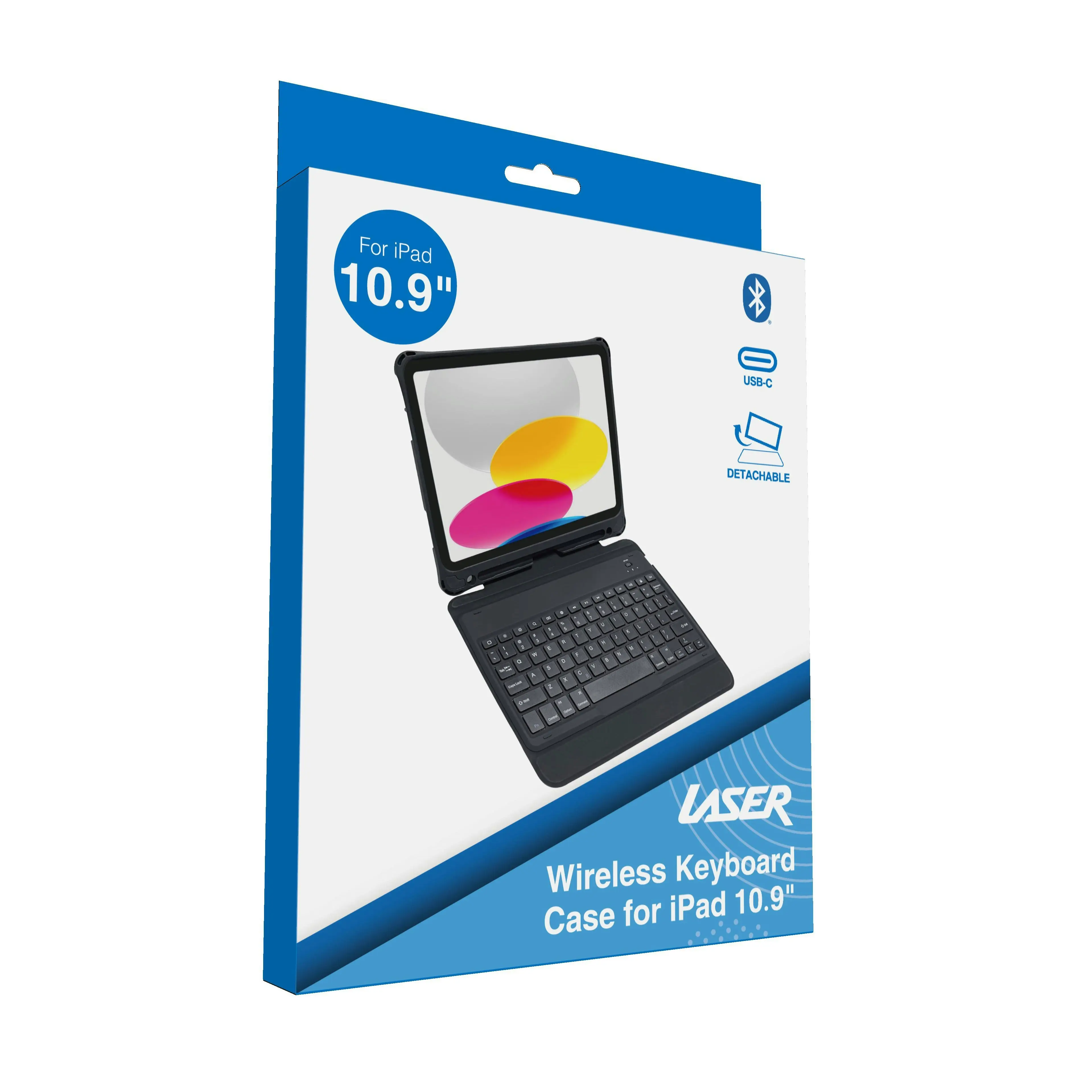 Laser Bluetooth Keyboard Case for iPad 10.9" - Sleek & Protective