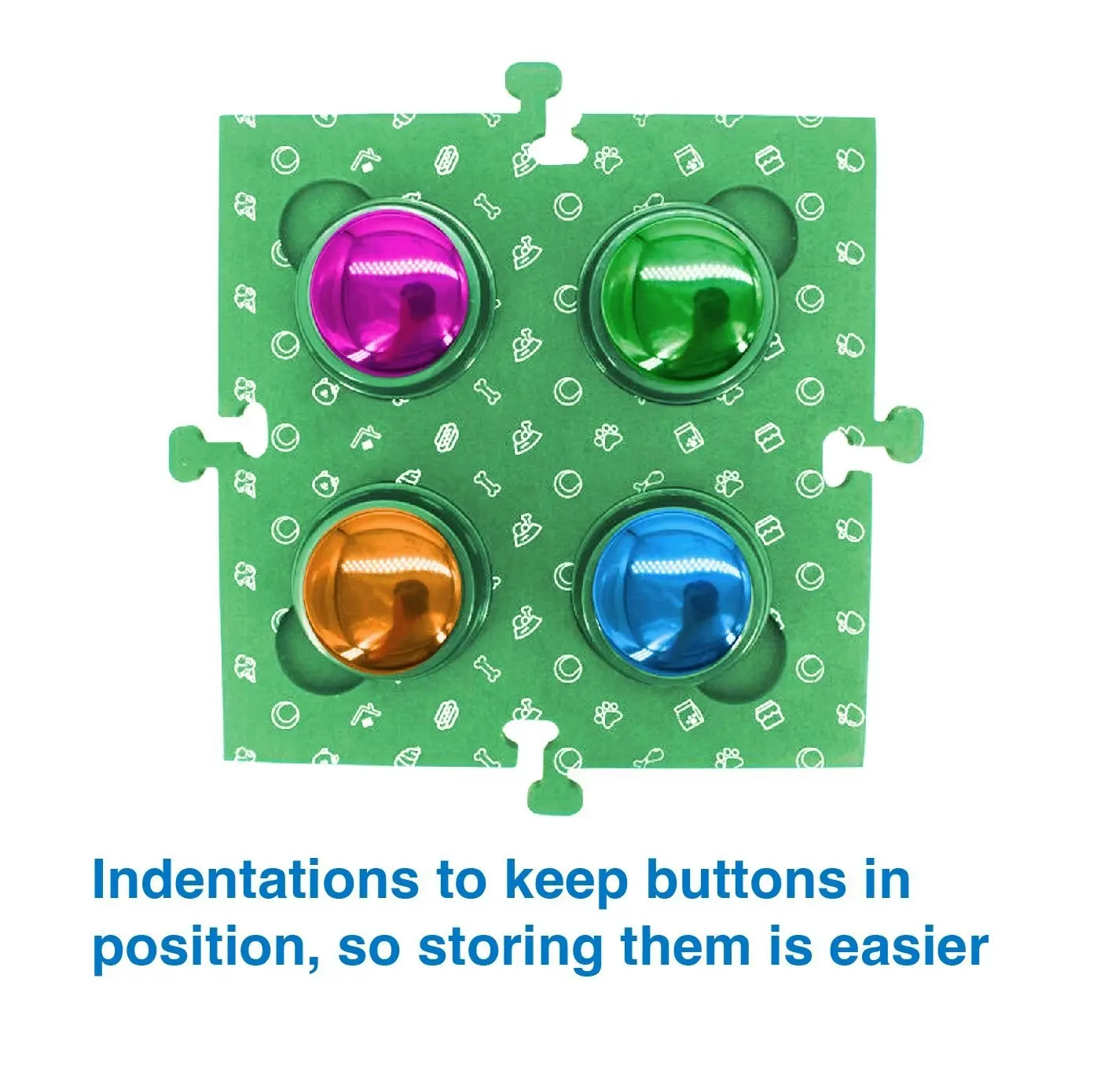 Tech4Pets Green 2-Pack Talking Button Mat - Floor Protection