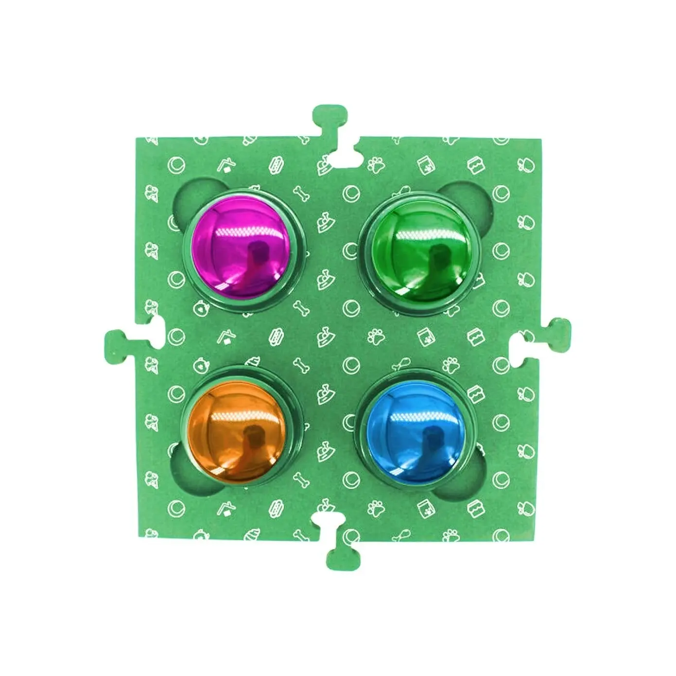 Tech4Pets Green 2-Pack Talking Button Mat - Floor Protection