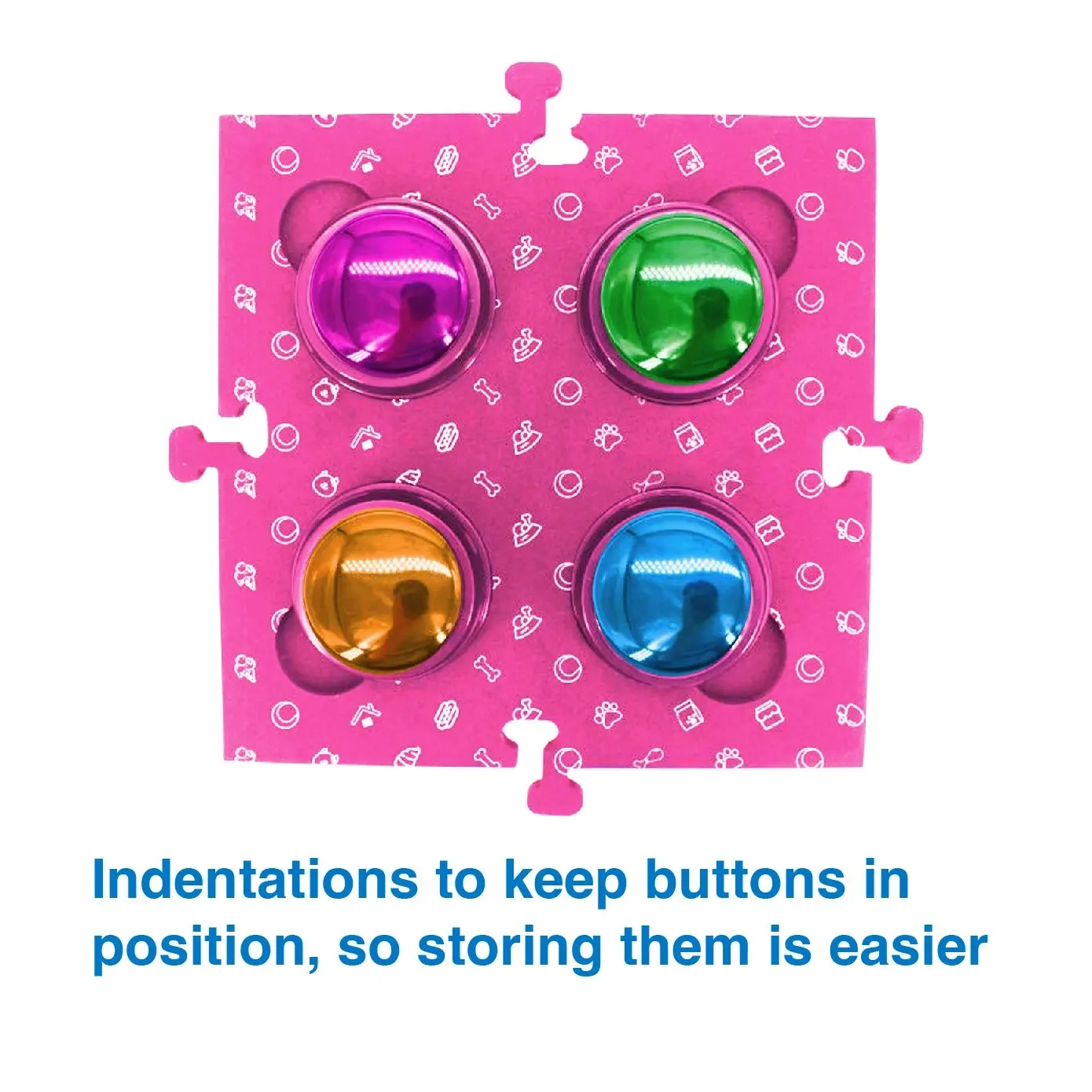 Tech4Pets Pink 2-Pack Talking Button Mat - Floor Protection