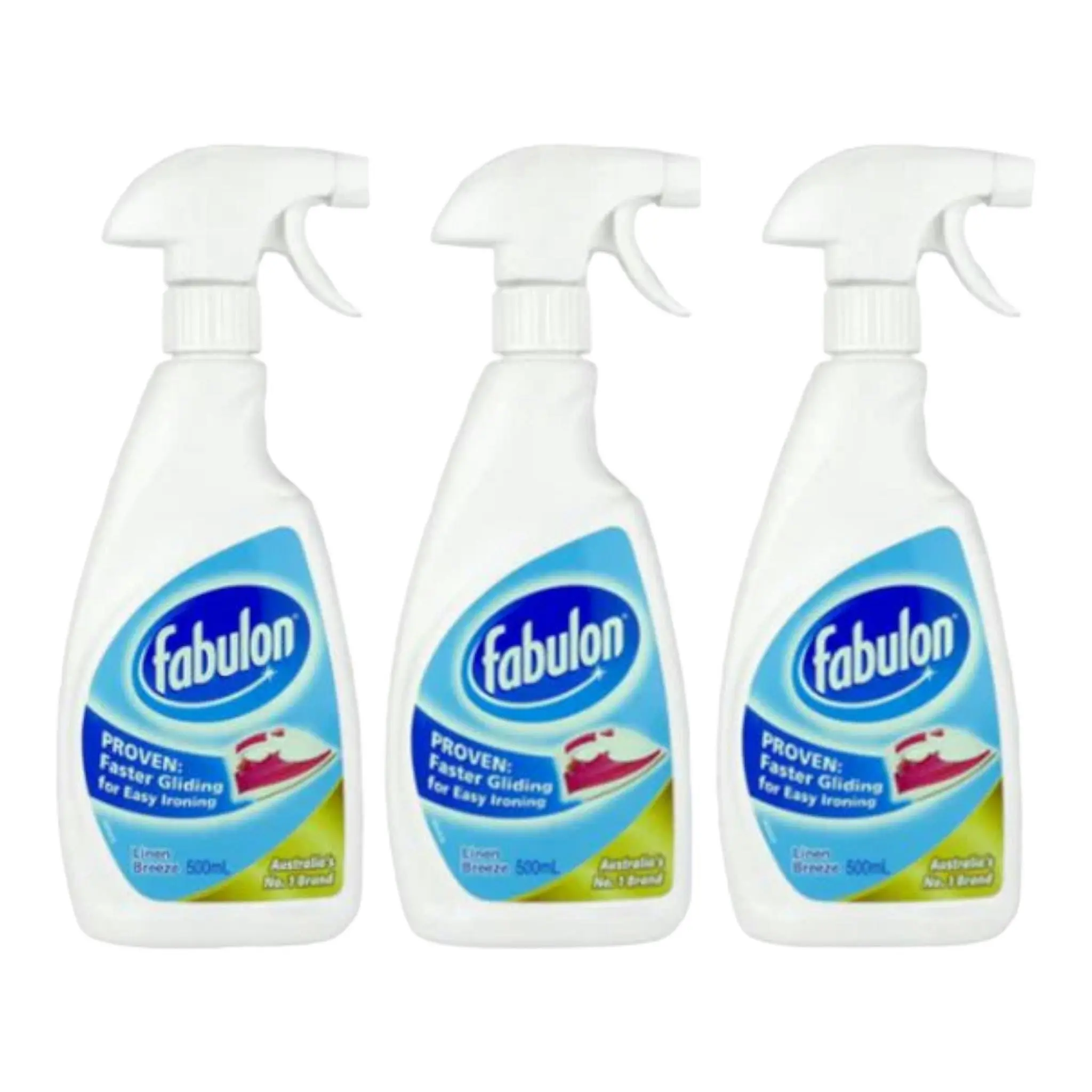 3 Pack Fabulon Starch Ironing Aid Trigger Spray 500ml