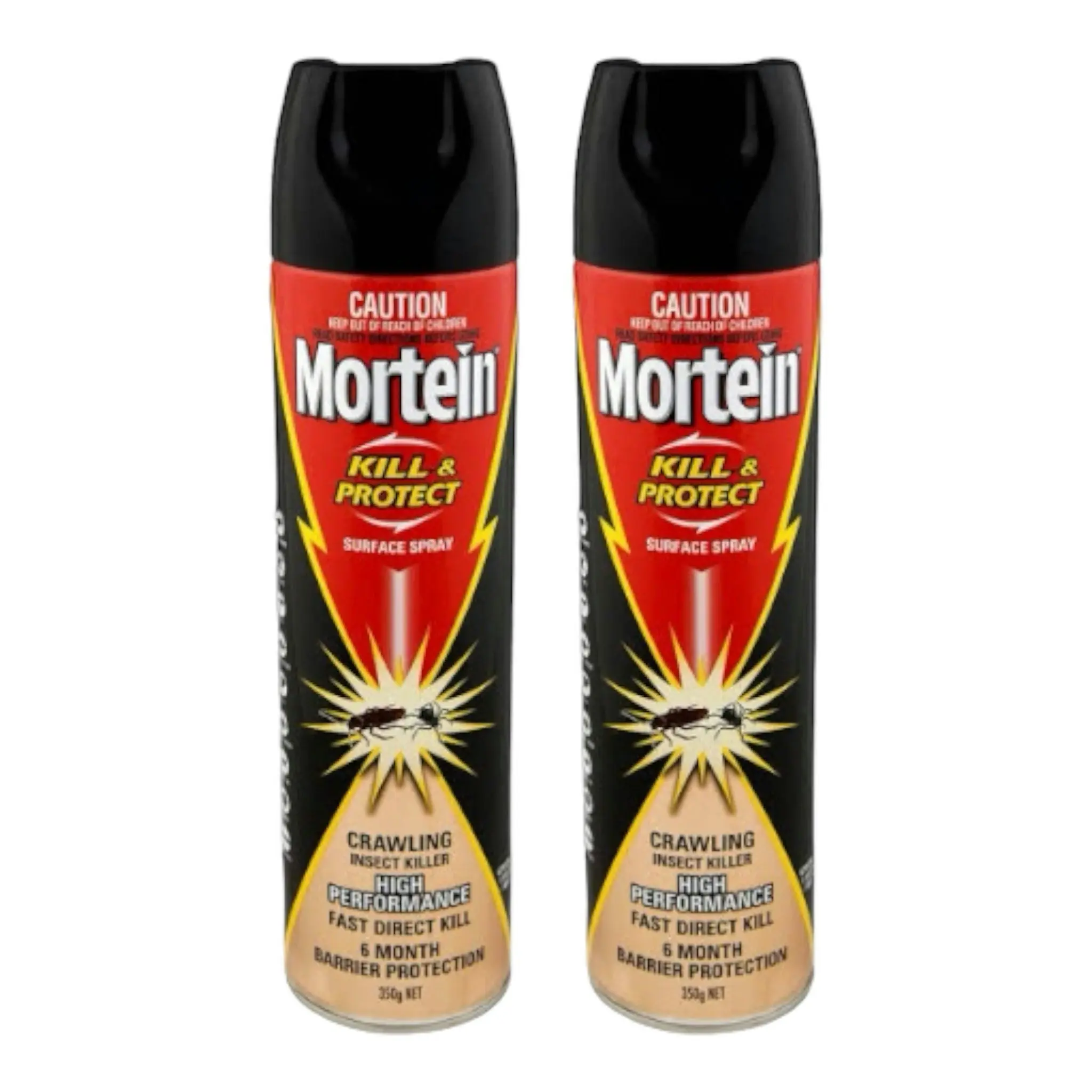 2 Pack Mortein Kill and Protect Surface Spray 350g