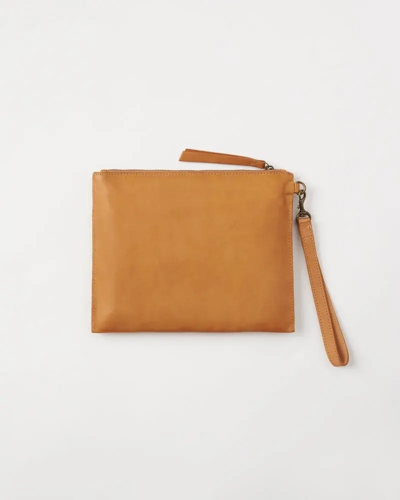 JUJU & CO Leather Pouch Tan