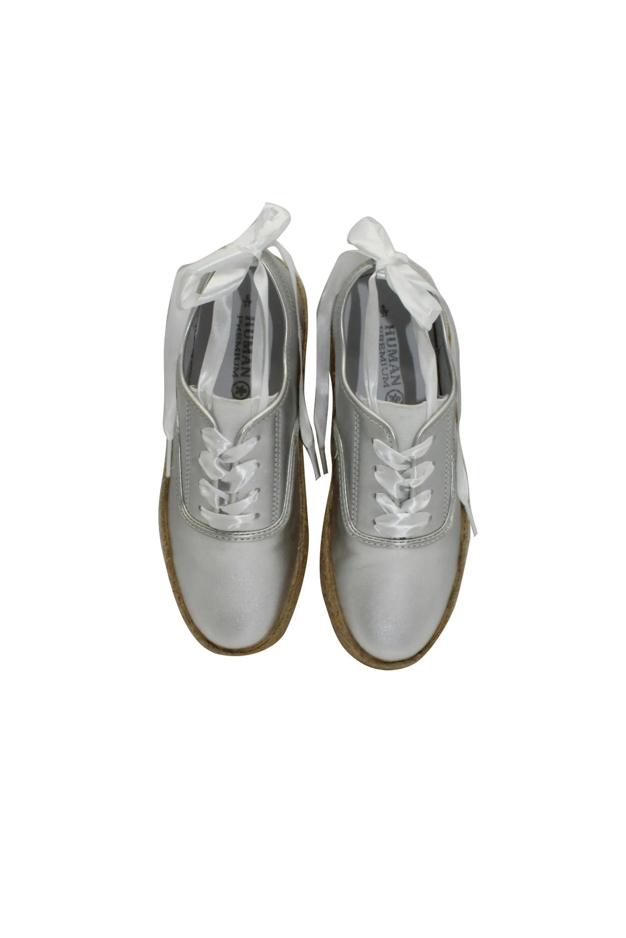 Paradise Leather Trainer Silver