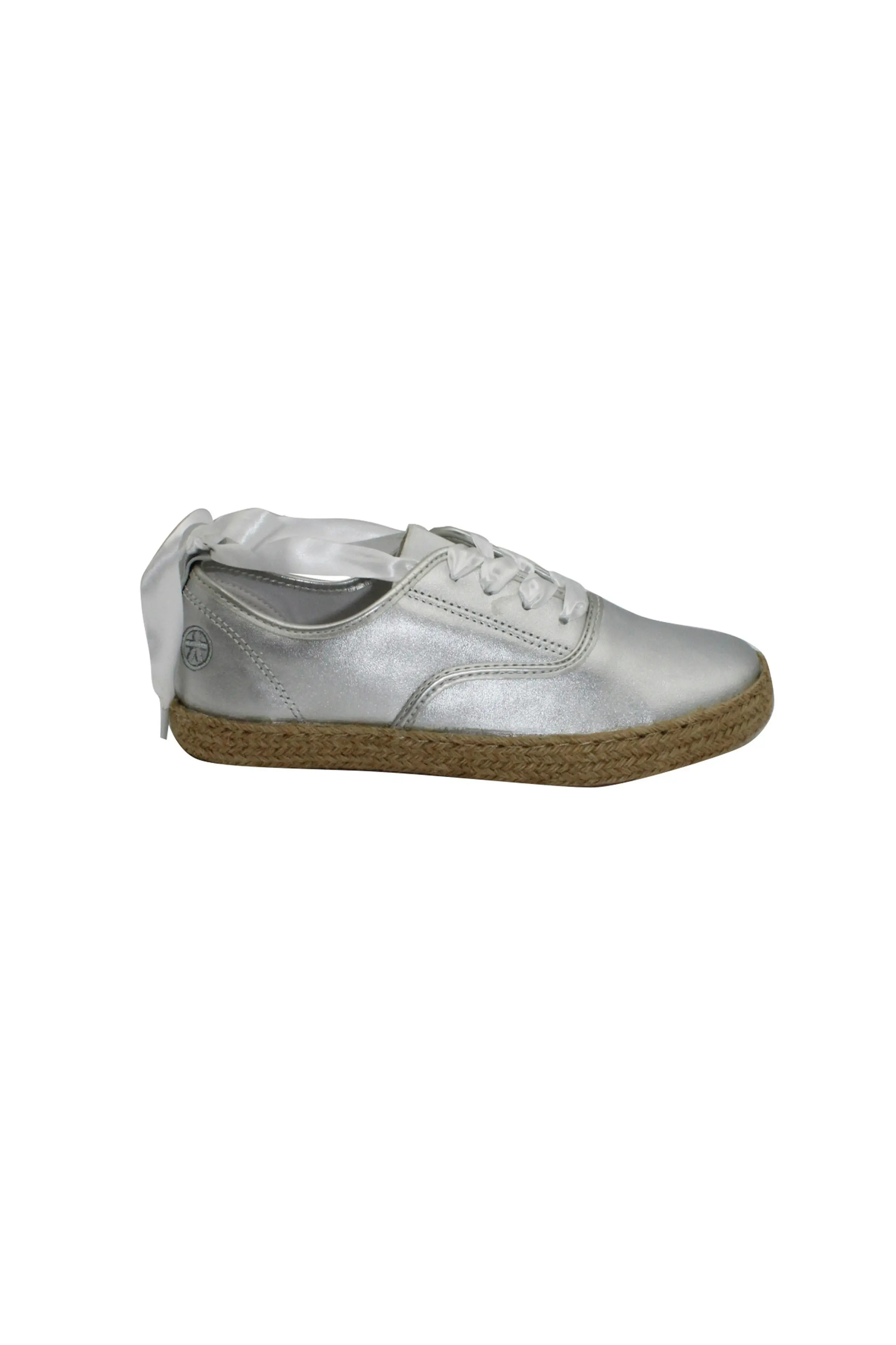 Paradise Leather Trainer Silver