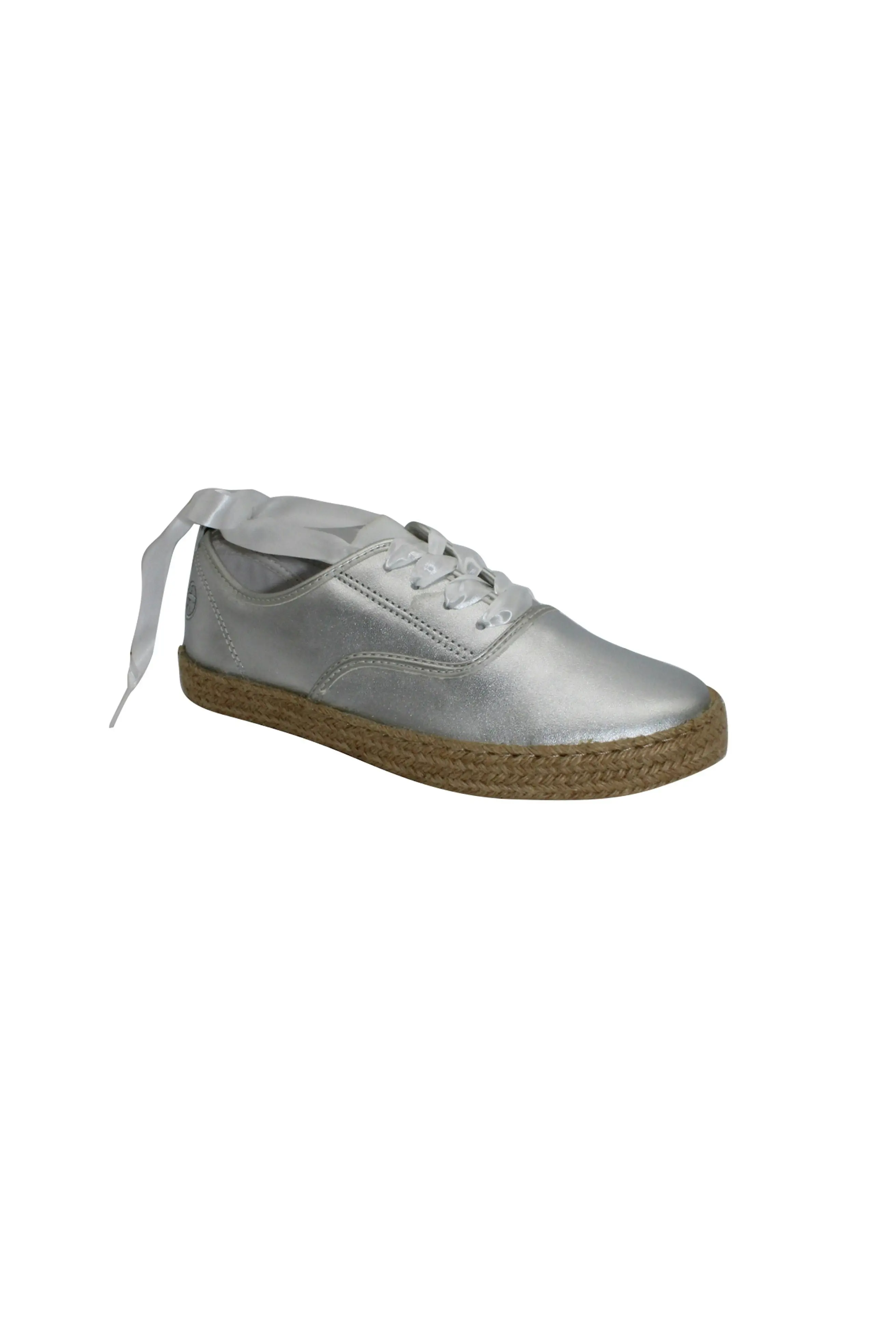 Paradise Leather Trainer Silver