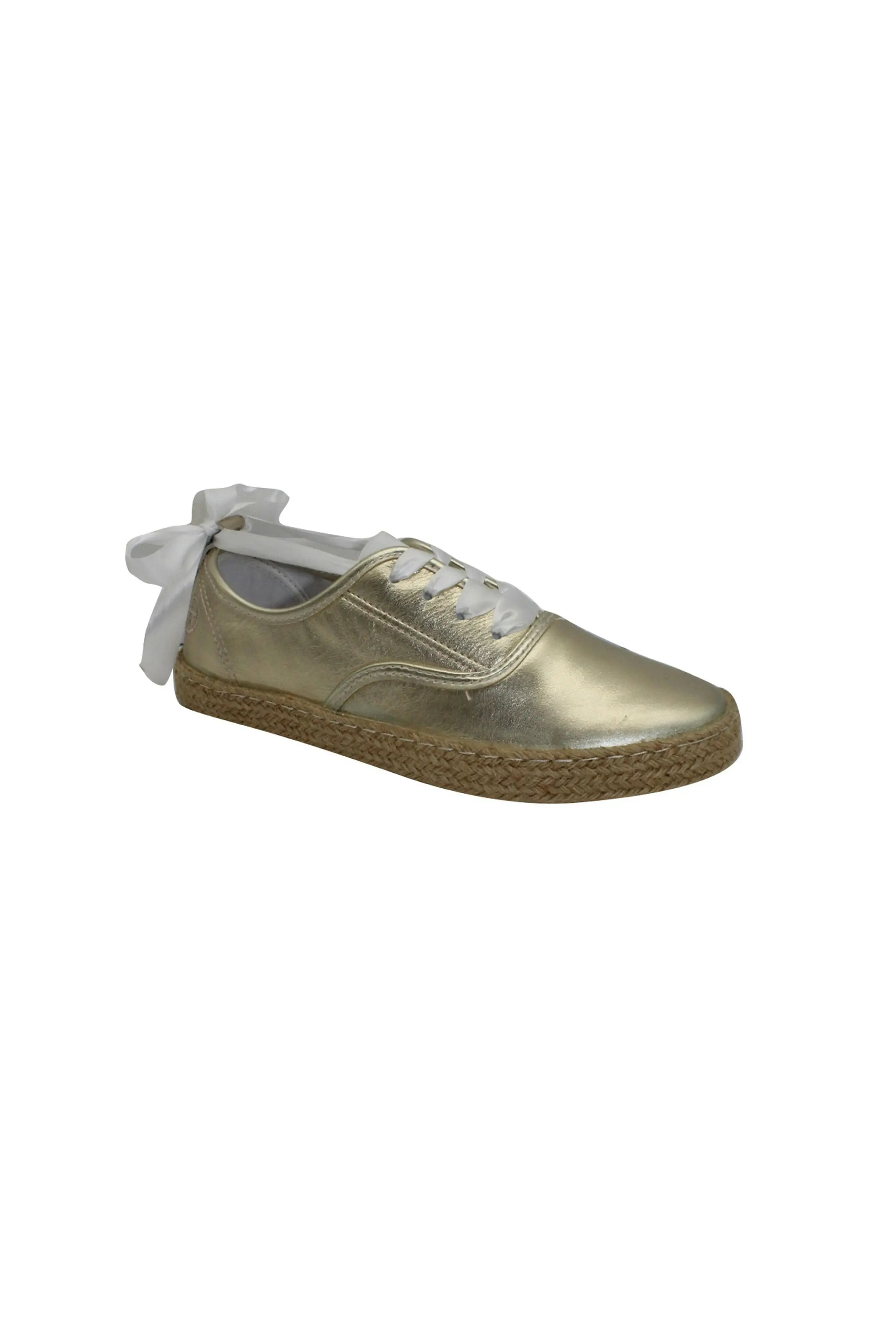 Paradise Leather Trainer Washed Gold