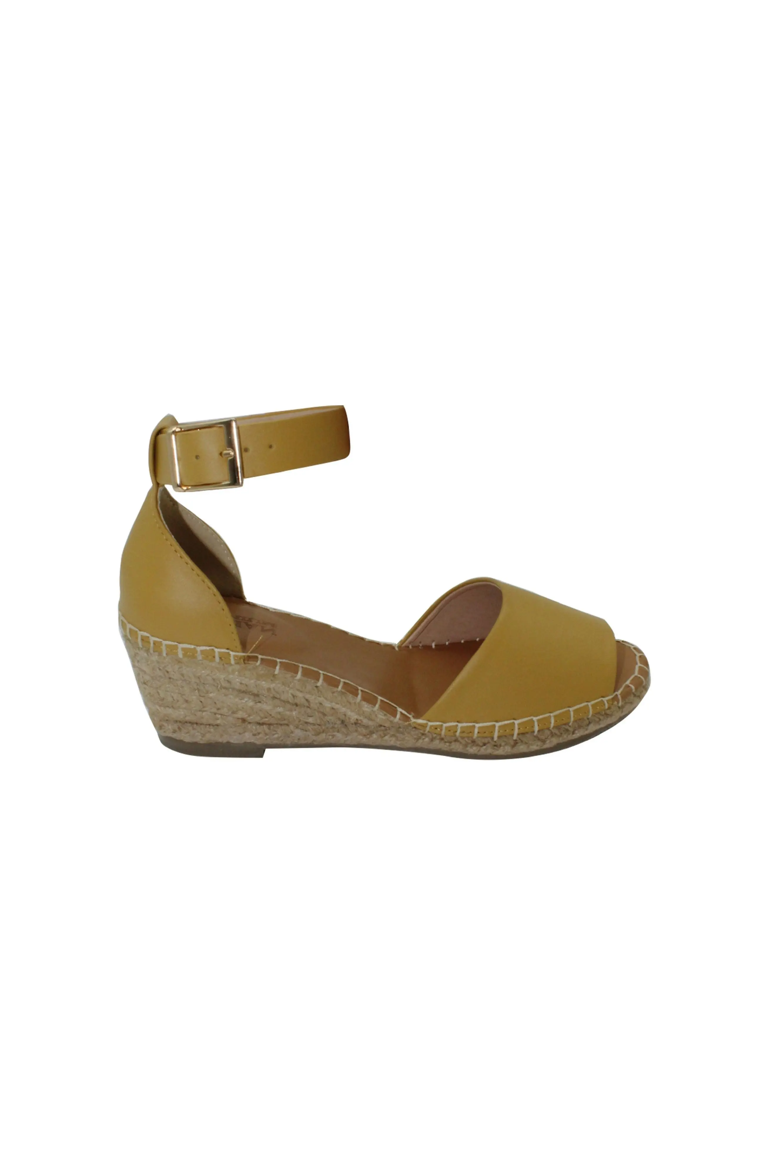 Helen Leather Espadrille Mustard