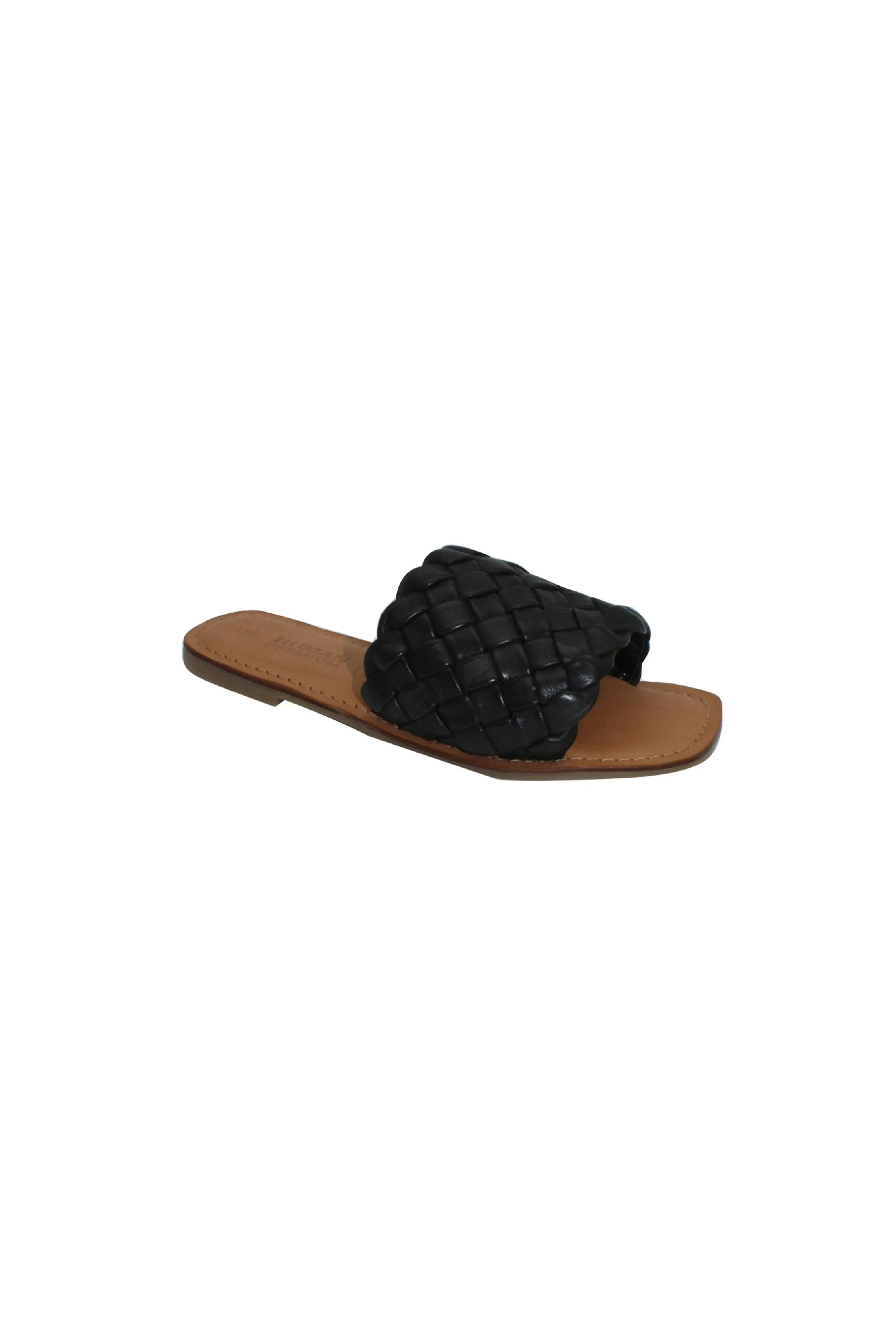 Avalon Woven Leather Sandal Black