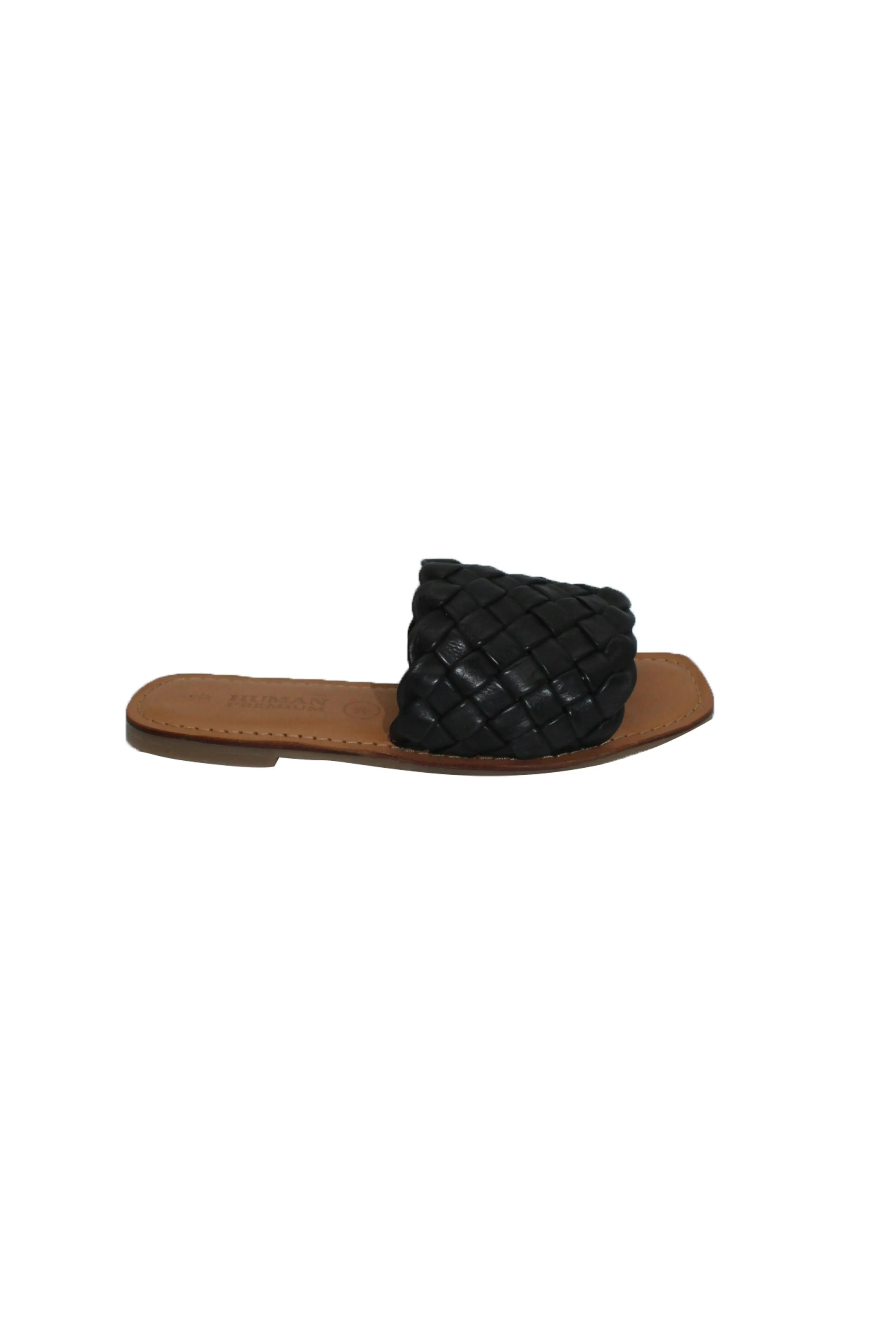 Avalon Woven Leather Sandal Black