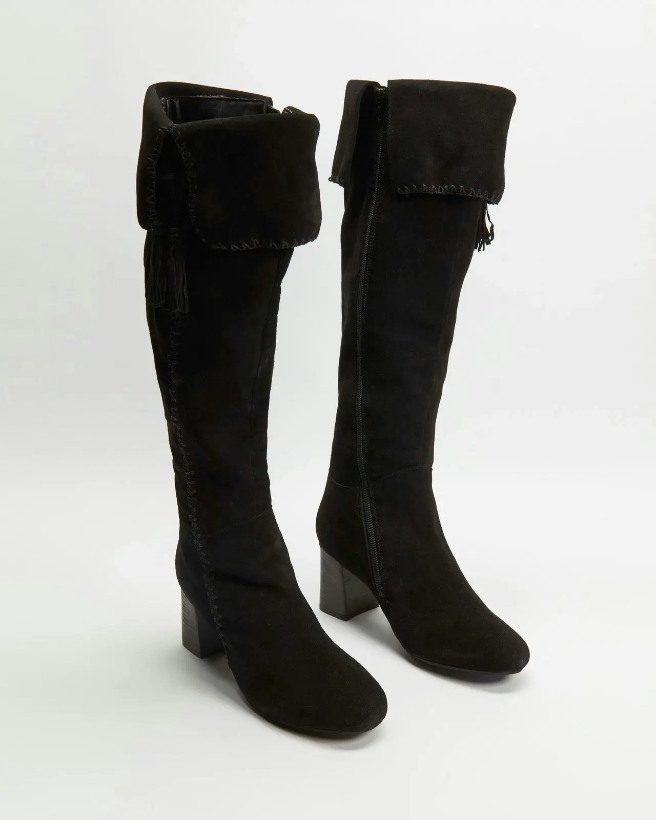 Mail Knee High Boot Black