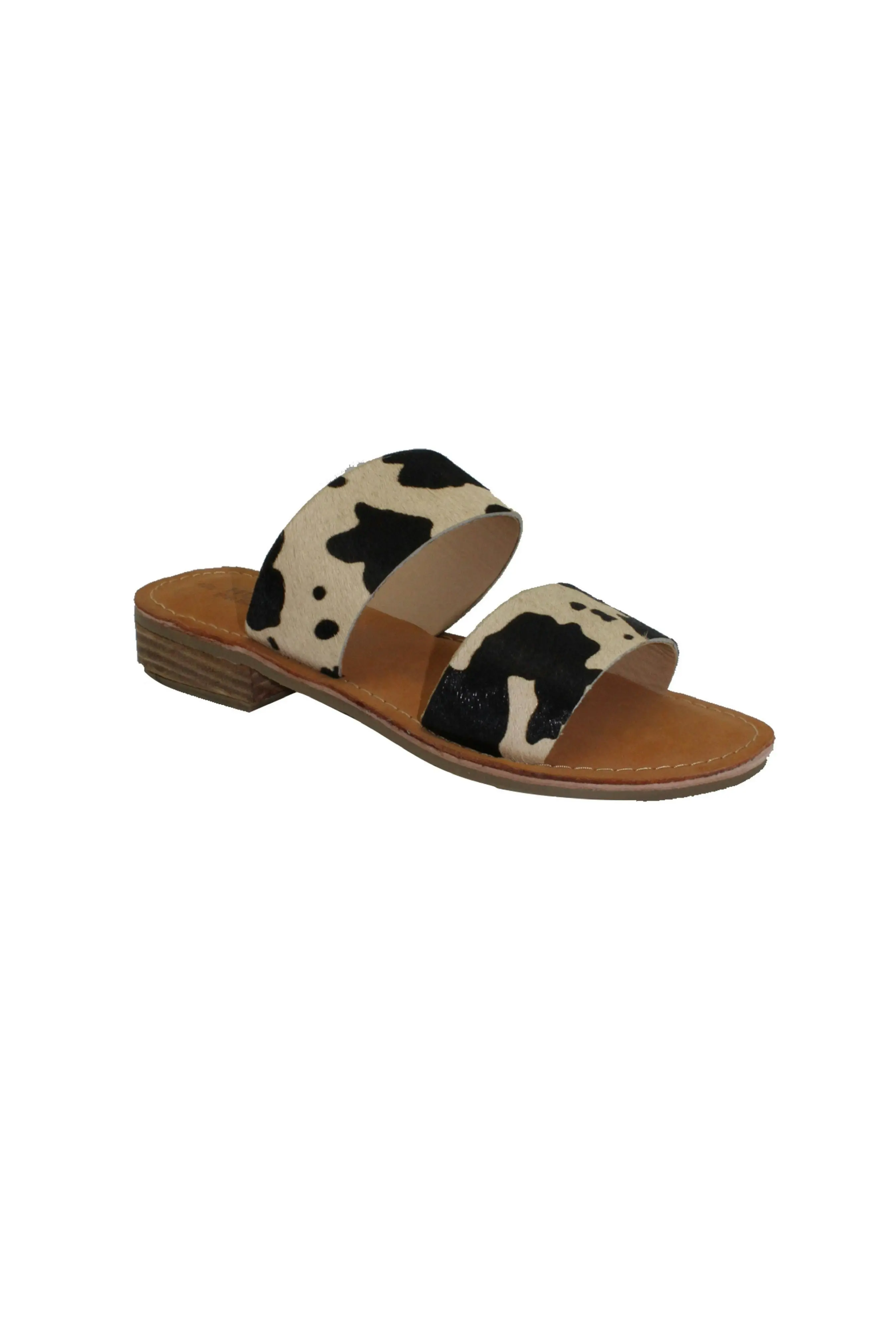 Lanark Leather Sandal Black White Jersey