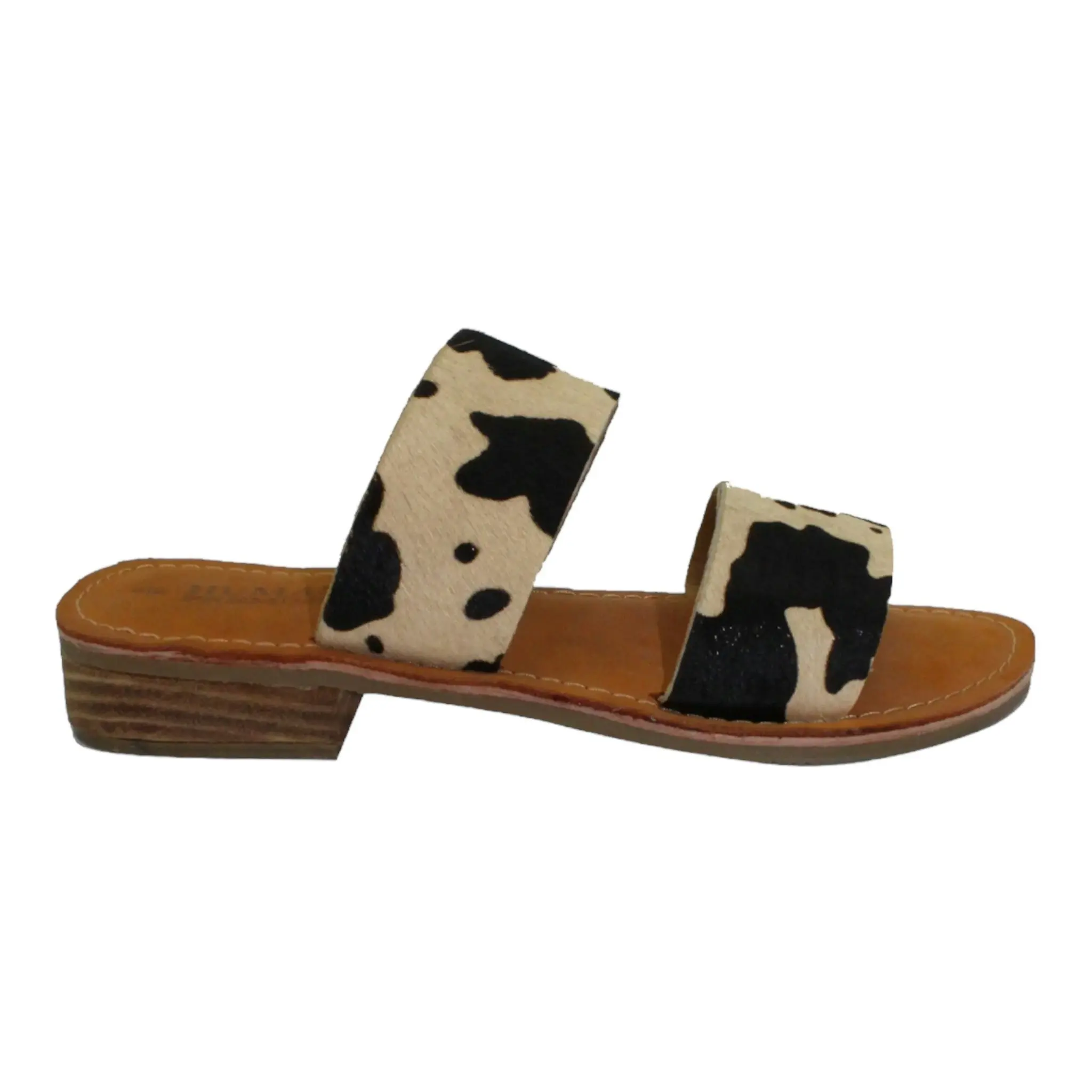 Lanark Leather Sandal Black White Jersey