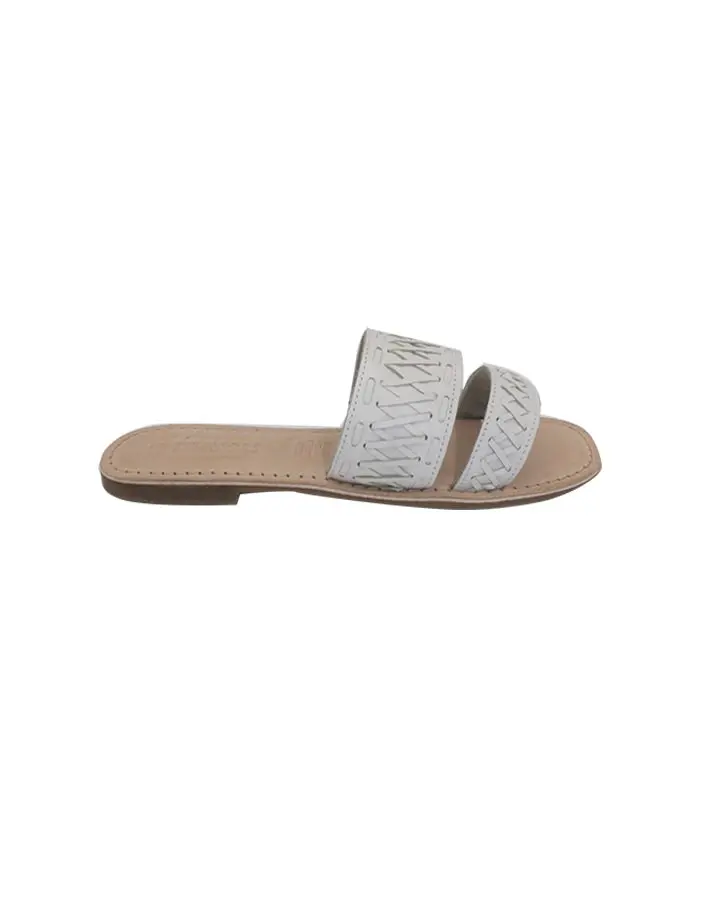 Dels Leather Sandal White