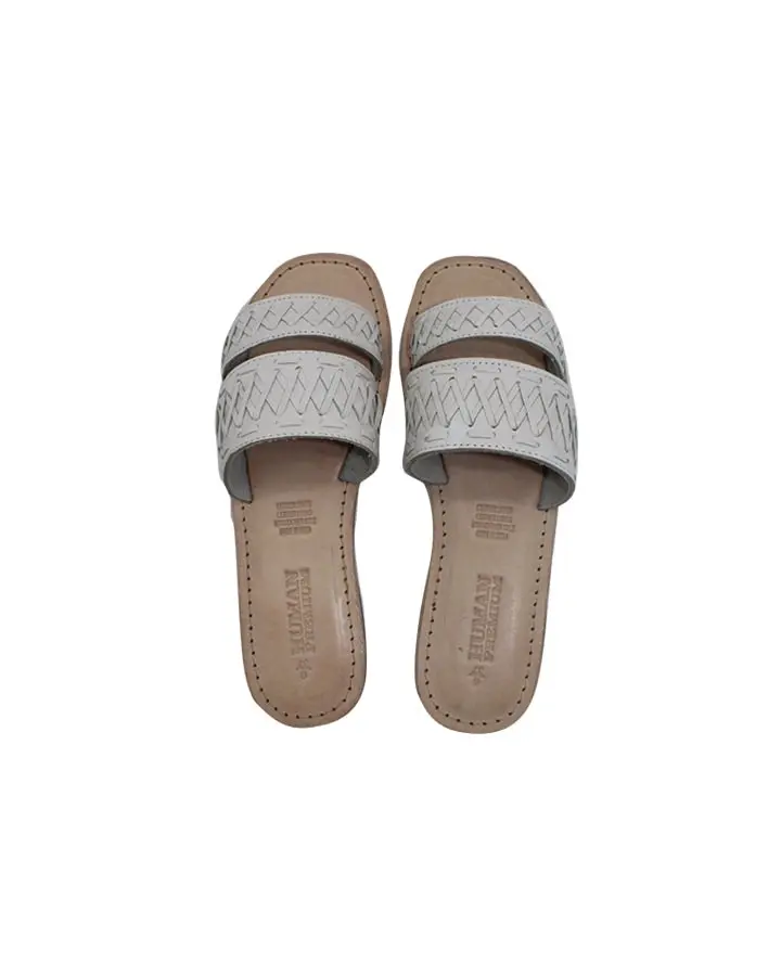 Dels Leather Sandal White