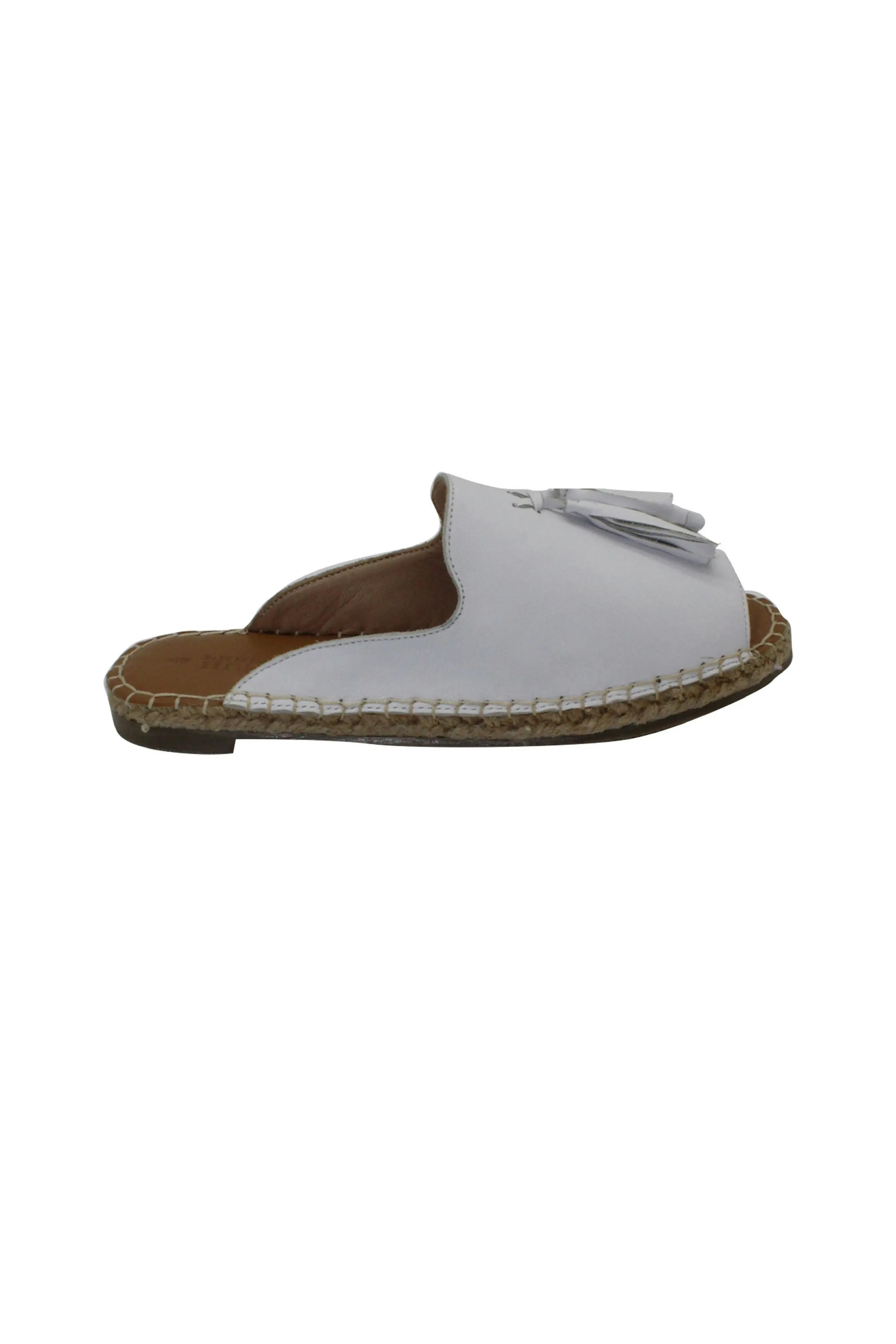 Via Leather Espadrille White