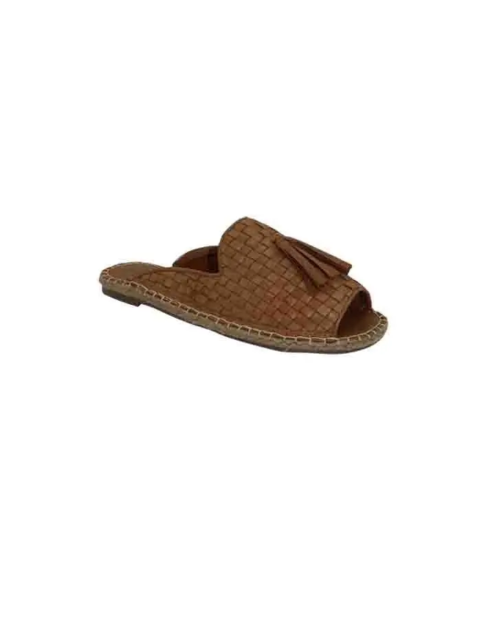 Villa Leather Espadrille Tan