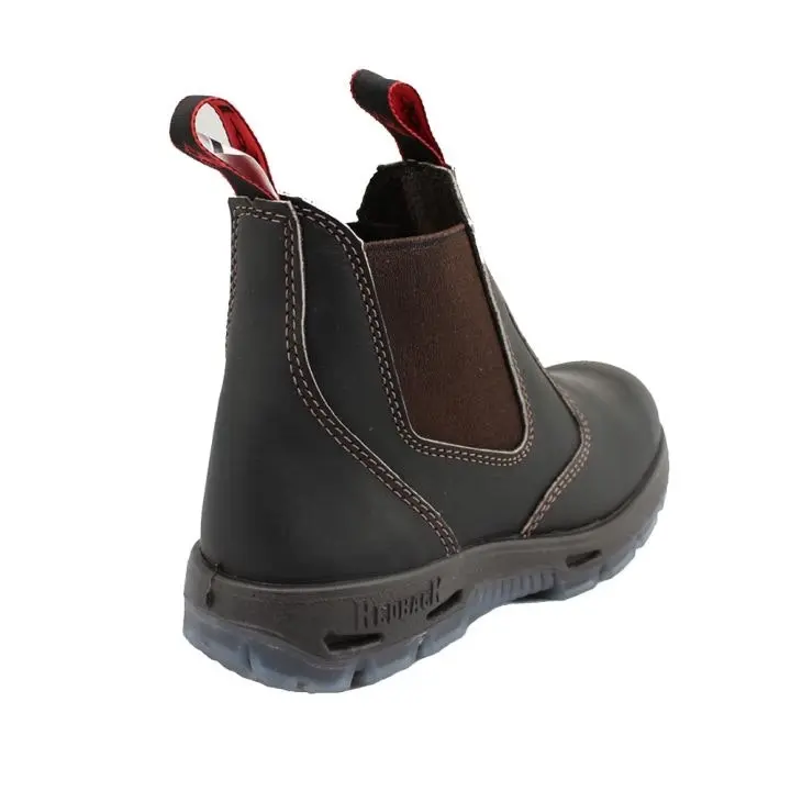 Redback USBOK Elastic Sided Safety Toe Boot - Brown